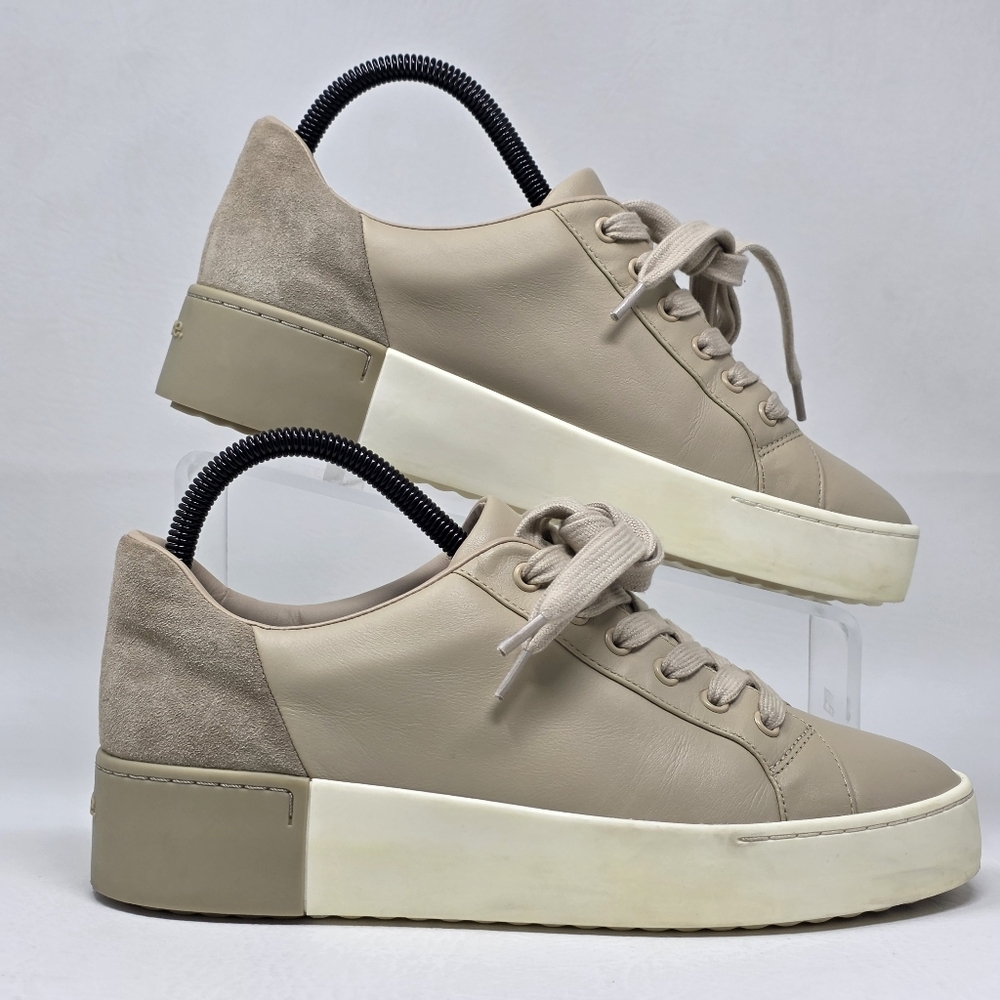 Vince Bensley Women's Platform Leather Lace-Up Sneaker Size 7.5 Pre-owned - Picture 2 of 11
